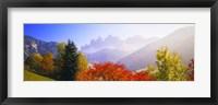 Framed Dolomites Alps in spring, Italy