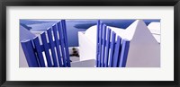 Framed Gate at the terrace of a house, Santorini, Cyclades Islands, Greece