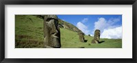 Framed Stone Heads, Easter Islands, Chile