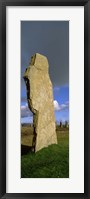 Framed Close up a stone pillar in the Ring Of Brodgar, Orkney Islands, Scotland, United Kingdom