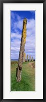 Framed Narrow pillar in the Ring Of Brodgar, Orkney Islands, Scotland, United Kingdom