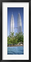 Framed Malaysia, Kuala Lumpur, View of Petronas Twin Towers