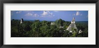 Framed High Angle View Of An Old Temple, Tikal, Guatemala