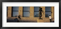 Framed Skateboarders In Front Of A Building, Oslo, Norway