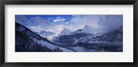 Framed Clouds over mountains, Alps, Glarus, Switzerland