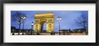 Framed Tourists walking in front of a monument, Arc de Triomphe, Paris, France