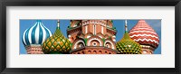 Framed Mid section view of a cathedral, St. Basil's Cathedral, Red Square, Moscow, Russia