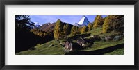 Framed Low angle view of a mountain peak, Matterhorn, Valais Canton, Switzerland