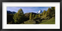 Framed Low angle view of a mountain peak, Matterhorn, Valais, Switzerland