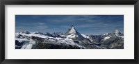 Framed Snow on mountains, Matterhorn, Valais, Switzerland