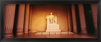 Framed Low angle view of a statue of Abraham Lincoln, Lincoln Memorial, Washington DC, USA