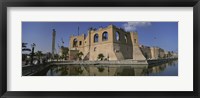 Framed Reflection of a building in a pond, Assai Al-Hamra, Tripoli, Libya