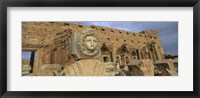 Framed Statue in an old ruined building, Leptis Magna, Libya