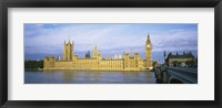 Framed Government building at the waterfront, Thames River, Houses Of Parliament, London, England