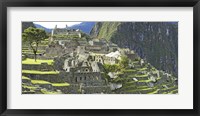 Framed Buildings on a hill, Andes Mountains,Machu Pichu, Peru