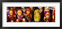 Framed Close-up of Russian nesting dolls, Bulgaria