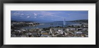 Framed Buildings in a city, Lake Geneva, Lausanne, Switzerland