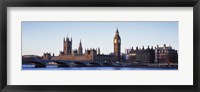 Framed Bridge across a river, Big Ben, Houses of Parliament, Thames River, Westminster Bridge, London, England