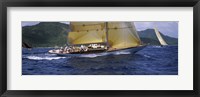 Framed Yacht racing in the sea, Antigua, Antigua and Barbuda