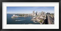 Framed High angle view of a city, Sydney Opera House, Circular Quay, Sydney Harbor, Sydney, New South Wales, Australia