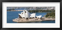 Framed Aerial view of Sydney Opera House, Sydney Harbor, Sydney, New South Wales, Australia