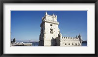 Framed Tower at the riverbank, Belem Tower, Lisbon, Portugal