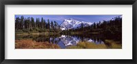 Framed Mt Shuksan, Picture Lake, North Cascades National Park, Washington State, USA