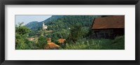 Framed Houses at the hillside, Transylvania, Romania