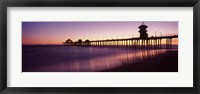 Framed Pier in the sea, Huntington Beach Pier, Huntington Beach, Orange County, California