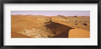 Framed Sand dunes in a desert, Namib-Naukluft National Park, Namibia