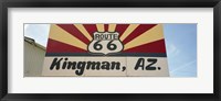 Framed Low angle view of a road sign, Route 66, Kingman, Mohave County, Arizona, USA