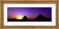 Framed Giza at dusk, Egypt