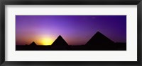 Framed Giza at dusk, Egypt