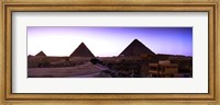 Framed Pyramids at sunset, Giza, Egypt