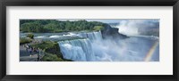 Framed Tourists at a waterfall, Niagara Falls, Niagara River, Niagara County, New York State, USA