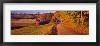Framed Farmhouse beside a country road, Jenne Farm, Vermont, New England, USA