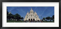Framed Crowd at a basilica, Basilique Du Sacre Coeur, Montmartre, Paris, Ile-de-France, France