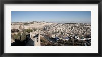 Framed House on a hill, Mount of Olives, and City of David, Jerusalem, Israel