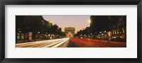 Framed Traffic on the road, Avenue des Champs-Elysees, Arc De Triomphe, Paris, Ile-de-France, France