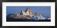 Framed Low angle view of mountains, Mt Fitzroy, Argentine Glaciers National Park, Argentina