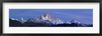 Framed Low angle view of mountains, Mt Fitzroy, Cerro Torre, Argentine Glaciers National Park, Argentina