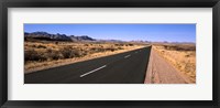 Framed Road passing through a desert, Keetmanshoop, Windhoek, Namibia