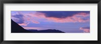 Framed Sunrise over mountains, Argentine Glaciers National Park, Patagonia, Argentina