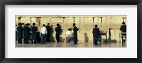 Framed People praying at Wailing Wall, Jerusalem, Israel