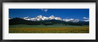 Framed Sawtooth Mtns Range Stanley ID USA