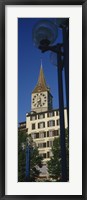 Framed Low angle view of a clock tower, Zurich, Canton Of Zurich, Switzerland