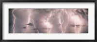 Framed Thunderstorm with Lightning