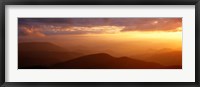 Framed Sunset Over Great Smoky Mountains, North Carolina