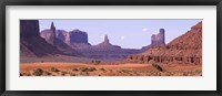 Framed View To Northwest From 1st Marker In The Valley, Monument Valley, Arizona, USA,
