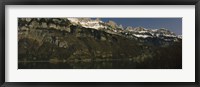 Framed Lake on mountainside, Lake Walensee, Zurich, Canton Of Zurich, Switzerland